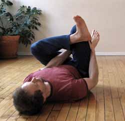 Hip opener Supine Ankle over Knee Pose